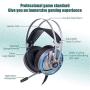 Gaming Headset Microphone Cosbary HK101 for Ps4 Xbox One PC Switch Mac Stereo Gaming ps4 Headphone Surround Sound Fully Over Ear Wrapped Noise-Cancel with Microphone Controller RGB led Light