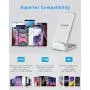 Fast Wireless Charger,NANAMI 7.5W Wireless Charging Stand [with QC3.0 Adapter] Compatible iPhone SE/11/11 Pro/11 Pro Max/XS Max/XS/XR/X/8/8 Plus,10W Qi Charger for Samsung S20/S10/S9/S8/S7/Note10+/9/8