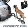 Heeyoo Upgraded Nonslip Car Dog Steps, Portable Metal Fram Large Dog Stairs for High Beds, Trucks, Cars and SUV, Lightweight Folding Pet Ladder Ramp with Wide Steps can Support 150 Lbs Large Dogs Heeyoo Upgraded Nonslip Car Dog Steps, Portable Metal Fram Large Dog Stairs for High Beds, Trucks, Cars and SUV, Lightweight Folding Pet Ladder Ramp with Wide Steps can Support 150 Lbs Large Dogs