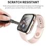 Smiling Clear Case for Apple Watch Series 4 & Series 5 44mm with Buit in Tempered Glass Screen Protector- All Around Hard PC Protective Case High Definition Clear Ultra-Thin Cover for iwatch (Clear, 44mm)