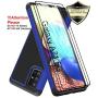 Dahkoiz Case for Samsung Galaxy A71 5G Case with Tempered Glass Screen Protector[2 Pack],Drop Protection Armor Defender Cover Dual Layer Hybrid Protective Phone Cases for Samsung Galaxy A71 5G, Blue