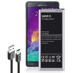 SUNZOS Galaxy Note 4 Battery, [Upgraded] 4320mAh Li-ion Replacement Battery for Samsung Galaxy Note 4 N910, N910U LTE, N910V (Verizon), N910T (T-Mobile), N910A (AT&T), N910P (Sprint)