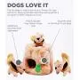 Outward Hound Hide-A-Squirrel Squeaky Puzzle Plush Dog Toy - Hide and Seek Activity for Dogs