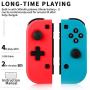 Winkeyes Nintendo Switch Joy-Con Controller Mini Switch Controller Joy Con (L/R) Wireless Pro Game Controller Gamepad Joypad Joystick Compatible with Nintendo Switch, Blue&Red