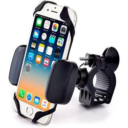 Metal Bike & Motorcycle Phone Mount - for Any Smartphone (iPhone 11 Pro, Xr, Xs Max, S20). Unbreakable Handlebar Cell Phone Holder for Bike & Bicycle