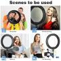 Ring Light, 14" Led Ring Light with Stand, Phone Holder, Remote, 5500K Dimmable Ringlight for YouTube/Video/TikTok/Photography/Vlogger/Streaming Compatible for iPhone Android Phone and Camera