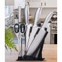 Professional Knife Set, Cleaver Knife Block Set 6 Pieces Knife Set with Sharpener, Kitchen Knives Stainless Steel with Acrylic Stand (6Pcs/Professional Cleaver/Stainless Steel/Sharpener/Acrylic Stand)