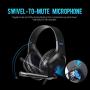 Gaming Headset for PS4 Xbox One, SADES CPOWER 3.5mm Stereo Sound, Swivel to Mute Noise-Cancellation Microphone, Soft Memory Earmuffs, Over Ear Gaming Headphones for PC/Laptop/Mac/Smart Phone/Windows