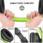 Bluetooth Headphones Over-Ear, Zihnic Foldable Wireless and Wired Stereo Headset Micro SD/TF, FM for Cell Phone,PC,Soft Earmuffs &Light Weight for Prolonged Waring(Black/Green)