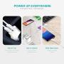 iPhone Charger, Overtime Apple MFi Certified 4ft Lightning USB Cable with Dual Port Wall & Car Charger Adapter for iPhone 11 Pro Max X Xs XR 8 7 6s 5 SE, iPad Pro Air Mini - White