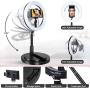 11.5" Selfie Ring Light with Stand and Phone Holder,Foldable Makeup Light 22"- 66” Stretchable Portable TIK Tok Lights Selfie Desk Fill Light for Indoor Outdoor Live Stream/YouTube/Makeup/Tiktok/Vlog