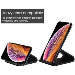 SAMDI Wood Cell Phone Stand for iPhone 5 6 7 8 X Plus, LG, Huawei, XiaoMi, Samsung Galaxy S5 S7 S6 (Oak Wood Black)