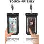 Mpow Universal Waterproof Case, IPX8 Waterproof Phone Pouch Dry Bag Compatible for iPhone 11/XS Max/XS/XR/X/8/8Plus/7/7Plus/6S/6 Galaxy S10/S9/S8 Note 10/9 Google Pixel HTC12 (Black+Black 2-Pack)