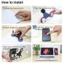 Magnetic Cellphone Mount, Side Mount Clip for Computer : Fixed Clip on Flat and Slim Monitor or Laptop Monitor, Safty Cellphone Stand for Smartphone,Enjoying Dual Screen at The Same Time (Black)