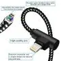90 Degree Lightning Cable 10FT 3 Pack Right Angle iPhone Charger Cable Extra Long Nylon Braided iPhone Cord for iPhone/iPad (10 feet, Black White) 90 Degree Lightning Cable 10FT 3 Pack Right Angle iPhone Charger Cable Extra Long Nylon Braided iPhone Cord for iPhone/iPad (10 feet, Black White)