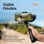 Lishiny 3-Axis Gimbal Handheld Stabilizer, 3-Axis Handheld Selfie Stick Gimbal Stabilizer Stable Adjustable for Mobile Phone