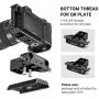 SMALLRIG Camera Base Plate with Rod Rail Clamp for Sony A6500 A6600, for Panasonic GH5, Sony A7 Series, etc, Both for Cameras & Cages -1674