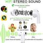 Wireless Earbuds Bluetooth 5.0 Headsets with【24Hrs Charging Case】 IPX5 Waterproof, 3D Stereo Headphones in-Ear Ear Buds Built-in Mic, Pop-ups Auto Pairing for iPhone/Samsung/Android