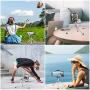 Mini Tripod, Aureday Portable Desktop Cell Phone Tripod Stand with Phone Holder Mount, 5.12-inch Extendable Handheld Tabletop Lightweight Tripod, Compatible with Cellphone/Webcam/Small Camera