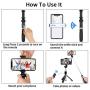 Bluetooth Selfie Stick Tripod,PEYOU Extendable Phone Tripod Stand with Wireless Remote, Tripod Stand Selfie Stick Compatible for iPhone 11/11 Pro/XS Max/XS/XR/X/8/7 Plus, Galaxy S9 S8 Note 9 8,Google