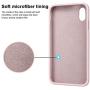 iPhone XR Case, Anuck Soft Silicone Gel Rubber Bumper Phone Case with Anti-Scratch Microfiber Lining Hard Shell Shockproof Full-Body Protective Case Cover for Apple iPhone XR 6.1" 2018 - Pink Sand