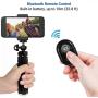Phone Tripod, Camera Flexible Tripod with Bluetooth Remote and Universal Clip, 360° Adjustable Mini Travel Tripod Portable Camera Stand Holder for iPhone Android GoPro Selfie SLR Sports Camera