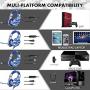 Gaming Headset PS4 Headset, Xbox One Headset with Noise Canceling Gaming Headphones Stereo Sound Headphones with Bass Surround, Soft Memory Earmuffs for PS4, MAC, PC, Xbox One (Navy Blue)