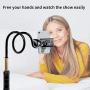 Gooseneck Bed Phone Holder Mount:Moutik Flexible Long Arm Lazy Stand with 360° Adjustable Cellphone Clamp Compatible with Phone XS Max XR X 8 7 6 Plus 5 4 S10 S9 S8 S7 S6 for Desktop Kitchen Office