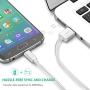 UGREEN Micro USB Cable Nylon Braided Fast Quick Charger Cable USB to Micro USB 2.0 Android Charging Cord for Samsung Galaxy S7 S6, Note, LG, Nexus, Nokia, PS4, Xbox One Controller (1.5ft, White)