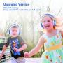 Kids Headphones Bluetooth Wireless 85db Volume Limited Childrens Headset, up to 6-8 Hours Play, Stereo Sound, SD Card Slot, Over-Ear and Build-in Mic Wireless/Wired Headphones for Boys Girls(Blue)