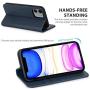 SHIELDON iPhone 11 Case, Genuine Leather iPhone 11 Wallet Case with Folio Stand RFID Blocking Credit Card Slot Magnetic Protective Cover Compatible with iPhone 11 (6.1-inch, 2019)- Dark Blue