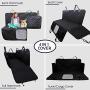 rabbitgoo Dog Back Seat Cover Protector with Side Flaps Waterproof Scratchproof Nonslip Windowed Hammock for Dogs Backseat Protection Against Dirt and Pet Fur Durable Pets Seat Covers for Cars SUVs