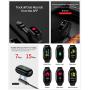 M1 2 in 1 Smart Bracelet Wireless Bluetooth Headset Combo Running Music Wristband Earphone Heart Rate Blood Pressure Fitness Tracker (Black)