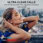 Wireless Earbuds Bluetooth 5.0 Headphones, 120H Playtime Deep Bass Stereo Sound Ear Buds with Microphone IPX5 Waterproof Built-in Dual Mics Headphones with Charging Case for iPhone Samsung Android