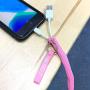 NEET Headphone Keeper, Tie for Cords, Cable Keeper, Reusable Zippered Cable tie Cord wrap, Management for Mobile Phone Cable Charger, All Ear Buds and Headphones, 3 Pack, Pink