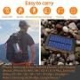 GRDE Solar Charger,10000mAh Solar Power Bank Portable External Backup Battery Pack Dual USB Solar Phone Charger with 2LED Light Carabiner and Compass for iPhone Series, Smartphones(Orange)