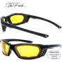 Motorcycle Riding Glasses Padded Frame Lens Block 100% UVB for Outdoor Activity Sport