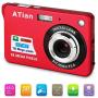 ATian 2.7" LCD HD Digital Camera Amazing Rechargeable Camera 8X Zoom Digital Camera Kids Student Camera Compact Mini Digital Camera Pocket Cameras for Kid/Seniors/Student (Red)