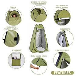 Pop Up Privacy Tent – Instant Portable Outdoor Shower Tent, Camp Toilet, Changing Room, Rain Shelter with Window – for Camping and Beach – Easy Set Up, Foldable with Carry Bag – Lightweight and Sturdy