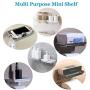 McLee Creations Wonder Shelf - Small Plastic Self Adhesive Bathroom Wall Mount Shelf - Fits Over Toilet Paper Holder - Designed for Smartphone and Flushable Baby Wipes (2, Rose Gold)