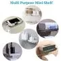 McLee Creations Wonder Shelf - Small Plastic Self Adhesive Bathroom Wall Mount Shelf - Fits Over Toilet Paper Holder - Designed for Smartphone and Flushable Baby Wipes (2, Rose Gold)