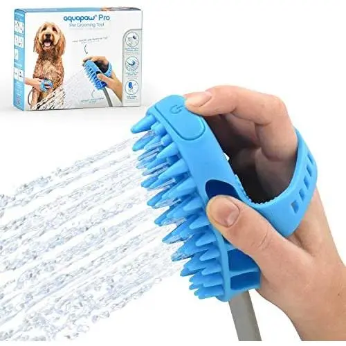 Aquapaw Pro Pet Grooming Sprayer and Scrubber in One Shower & Outdoor Garden Hose Compatible, Dog Cat Horse Grooming