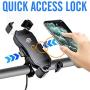 ILM Motorcycle Bike Phone Mount Holder Wireless Charging USB Quick Charge Fits Handlebar Cell Phones iPhone Samsung Galaxy HUAWEI HTC (Qi Wireless USB QC Charge)