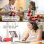 Cell Phone Stand Phone Holder, Adjustable Angle Height Phone Stand for Desk&Foldable Portable Aluminum Desktop Phone Stand, Universal Tablet Holder Compatible with iPhone Cell Phone Tablet (White)