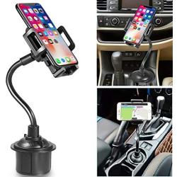Cup Phone Holder for Car, Universal Adjustable Portable Cup Holder Car Phone Mount for iPhone Xs MAX/XR/XS/X/8/8 Plus, Galaxy S10/S9/S9 Plus/Note 9, Google Pixel and More(Black)