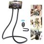 Upgrade Phone Holder for Bed, B-Land Neck Phone Holder Gooseneck Cell Phone Holders, Universal Mobile Phone Stand with Remote for Taking Videos & Group Photos (Black)