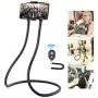 Upgrade Phone Holder for Bed, B-Land Neck Phone Holder Gooseneck Cell Phone Holders, Universal Mobile Phone Stand with Remote for Taking Videos & Group Photos (Black)