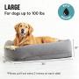 Barkbox 2-in-1 Memory Foam Dog Cuddler Bed | Plush Orthopedic Joint Relief Crate Lounger or Donut Pillow Bed, Machine Washable + Removable Cover | Waterproof Lining | Includes Toy