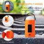 TANSOREN 1 Pack 5 in 1 Solar USB Rechargeable 3 AA Power Brightest COB LED Camping Lantern with S", Charging for Device, Waterproof Collapsible Emergency Flashlight LED Light