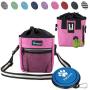 PetAmi Dog Treat Pouch | Dog Training Pouch Bag with Waist Shoulder Strap, Poop Bag Dispenser and Collapsible Bowl | Treat Training Bag for Treats, Kibbles, Pet Toys | 3 Ways to Wear